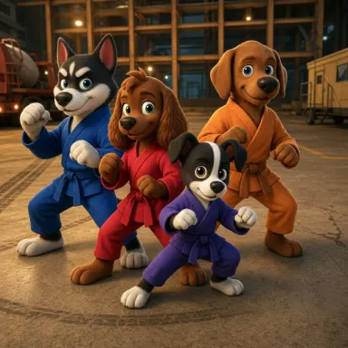 Teenage Mutant Ninja Puppies theme song cover art